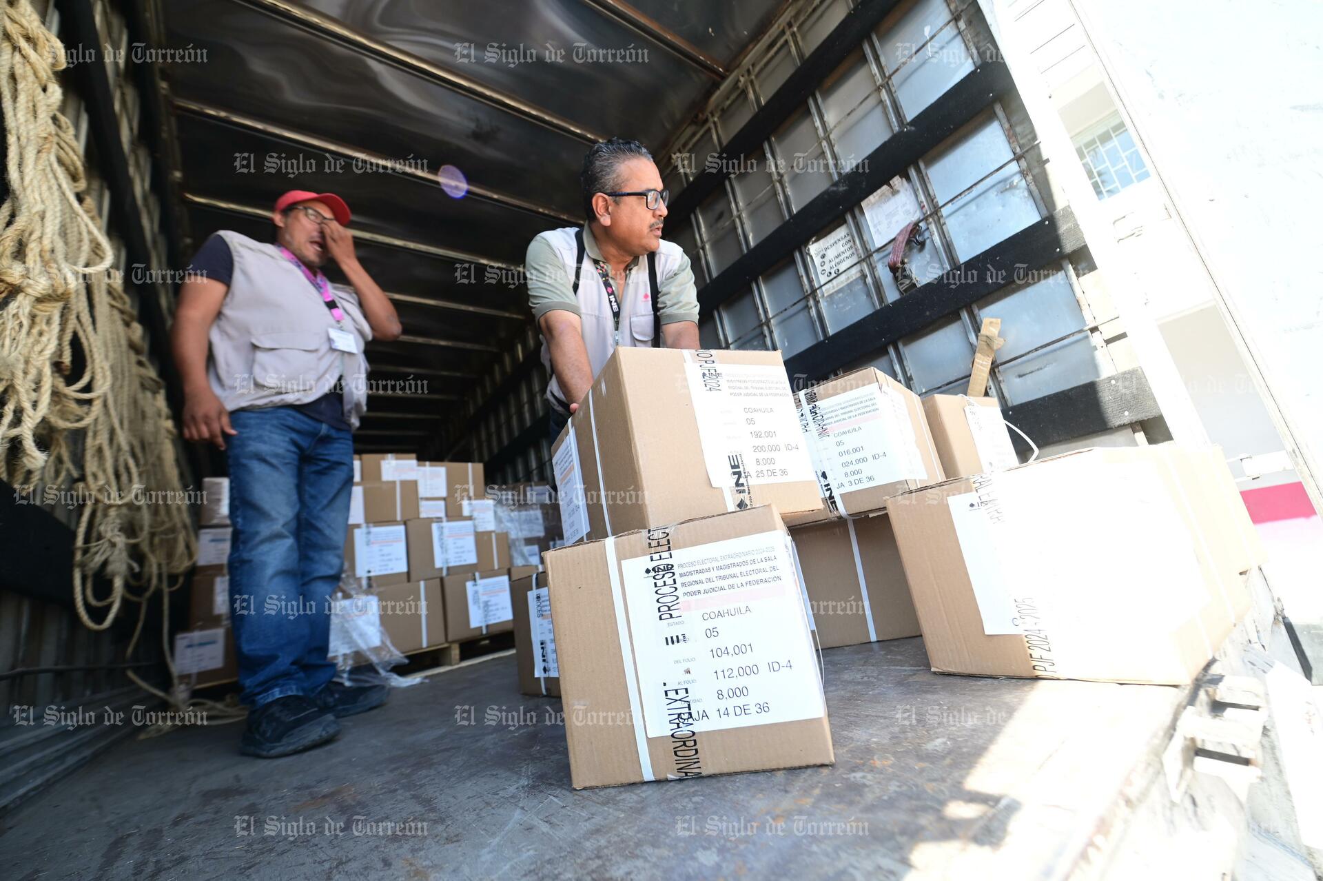 Llegan boletas para elección judicial a Distritos del INE 05 y 06 de Torreón