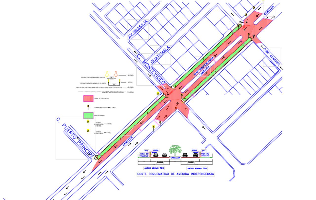 Cierran carril por obras de Sistema Vial Abastos-Independencia, ¿Cuáles son las rutas alternas?