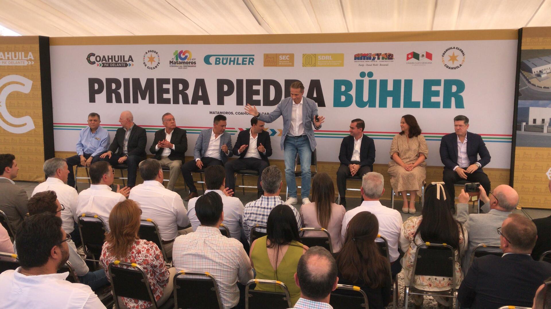 Colocan la primera piedra de la empresa Búlher en Matamoros