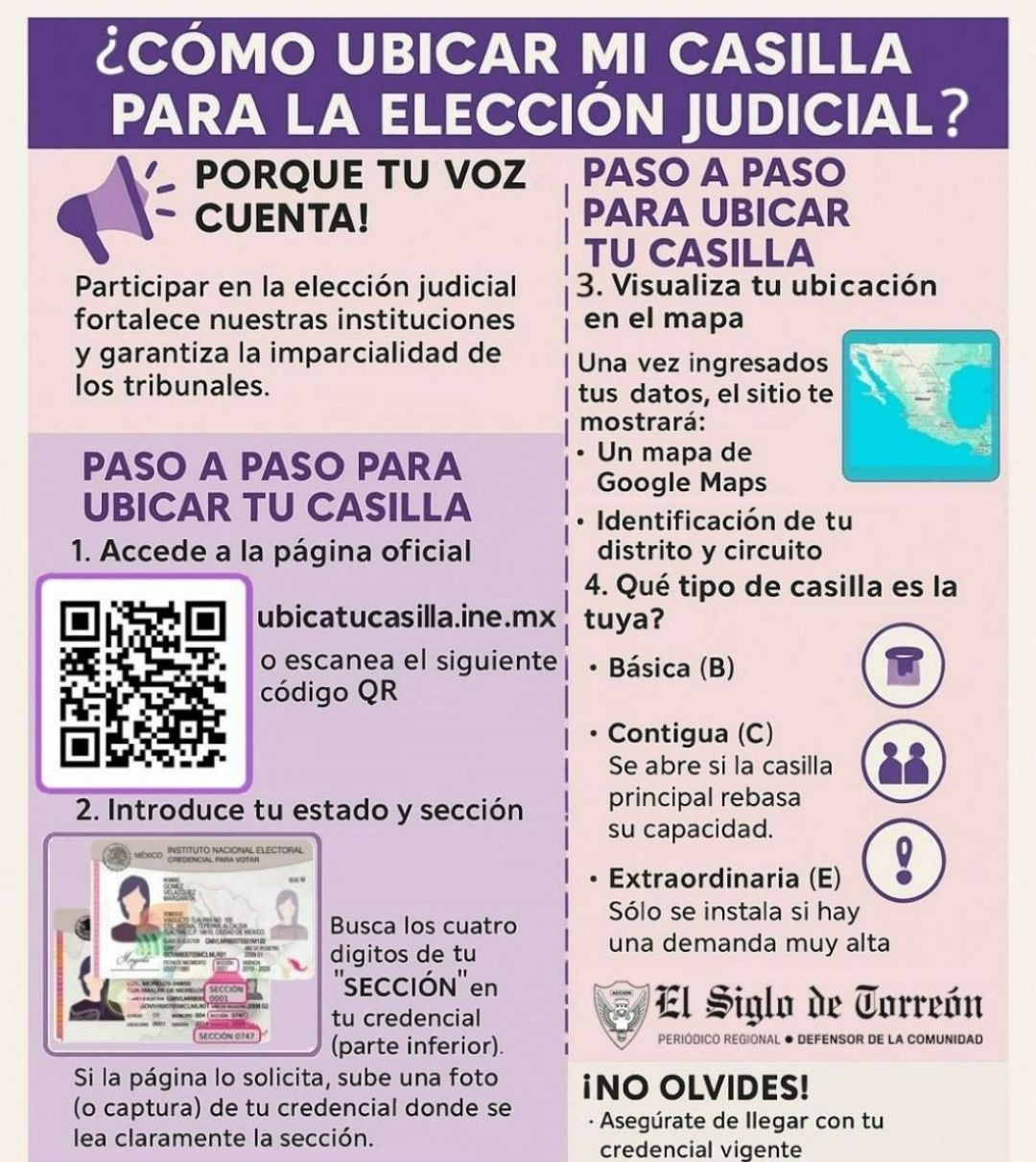 ¿Qué cargos se elegirán en Durango este 1 de junio? Así puedes ubicar tu casilla