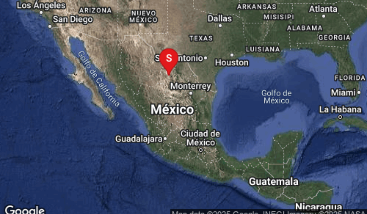 Reportan temblor en Múzquiz de 5.3 grados