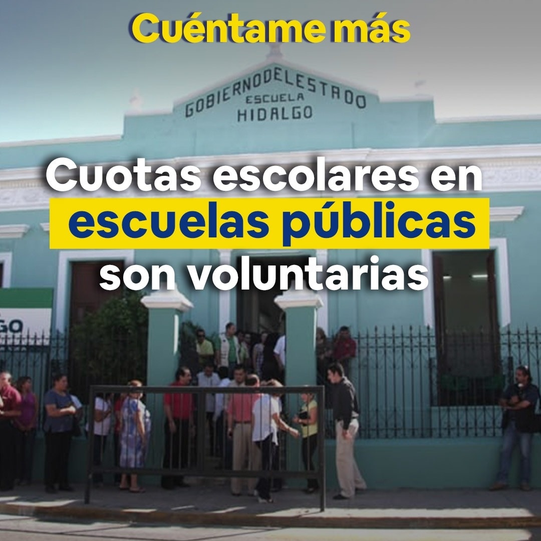 Cuotas escolares en escuelas públicas son voluntarias