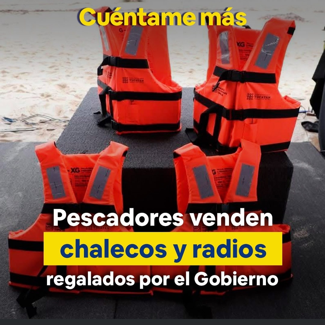 Pescadores venden chalecos y radios regalados por el Gobierno