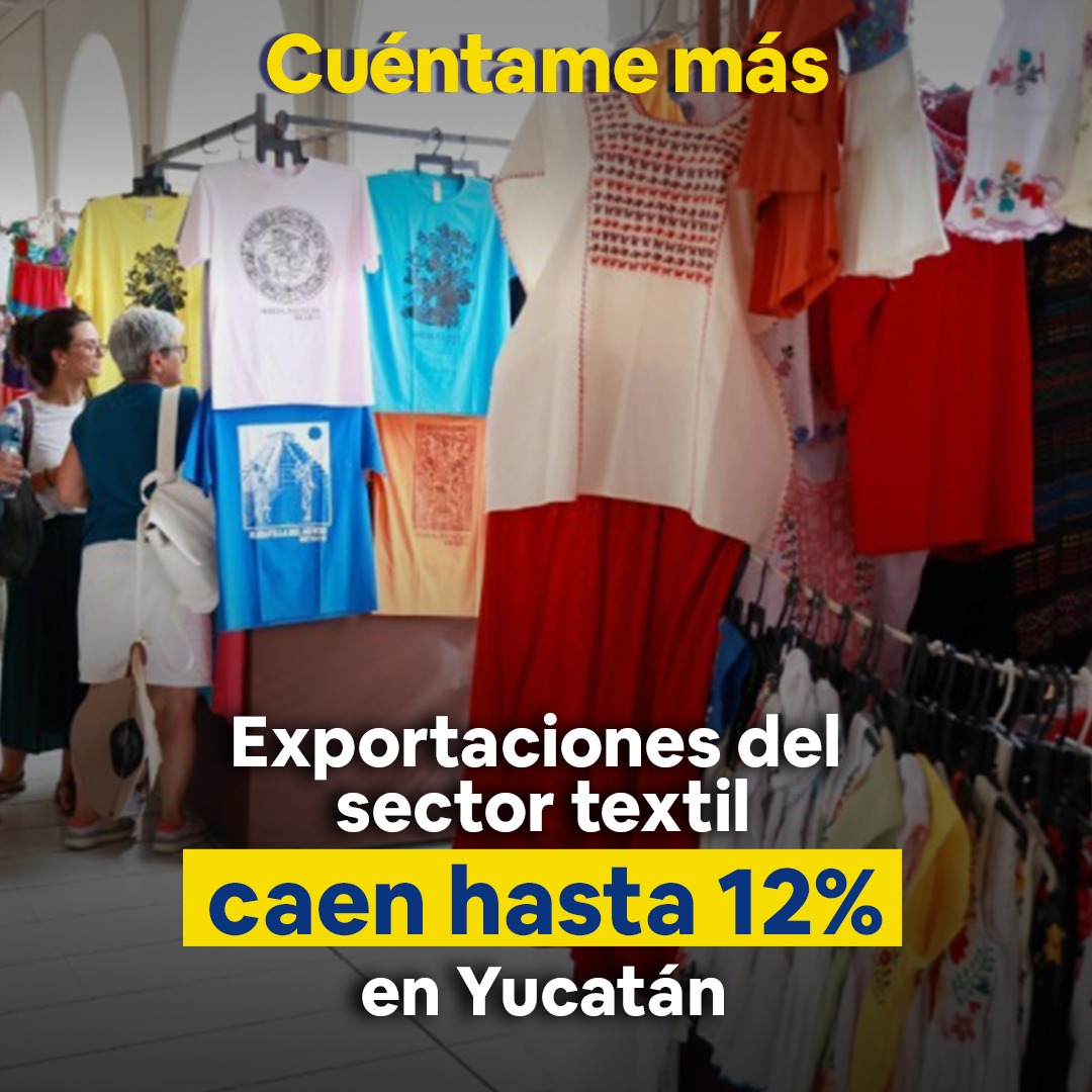 Exportaciones del sector textil caen hasta 12% en Yucatán