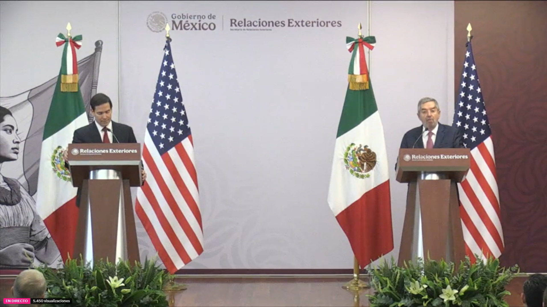 En vivo: Juan Ramón de la Fuente y Marco Rubio ofrecen conferencia de prensa