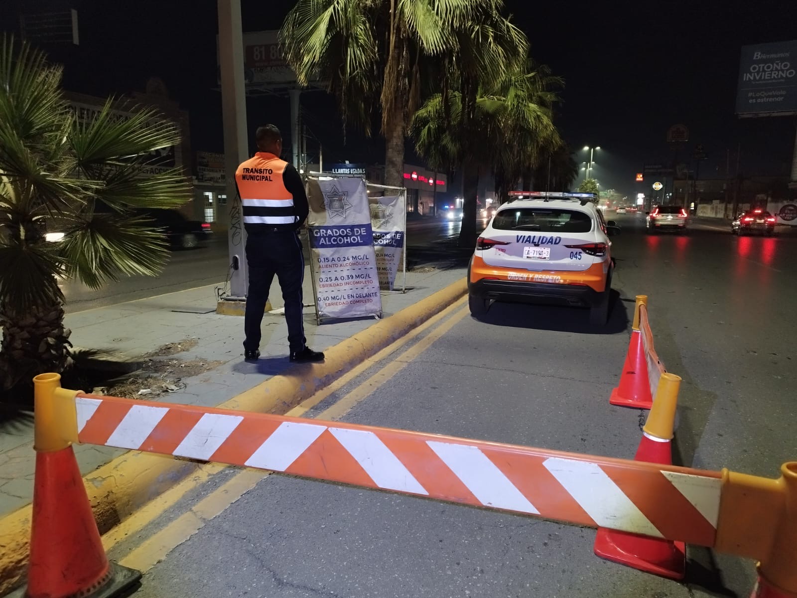 Con visión preventiva y social, Tránsito de Torreón implementa operativo de alcoholímetro