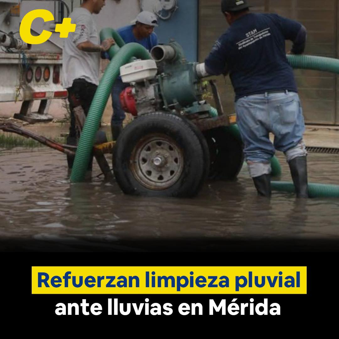 Refuerzan limpieza pluvial ante lluvias en Mérida