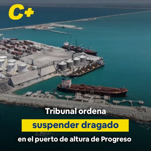 Tribunal ordena suspender dragado en el puerto de altura de Progreso