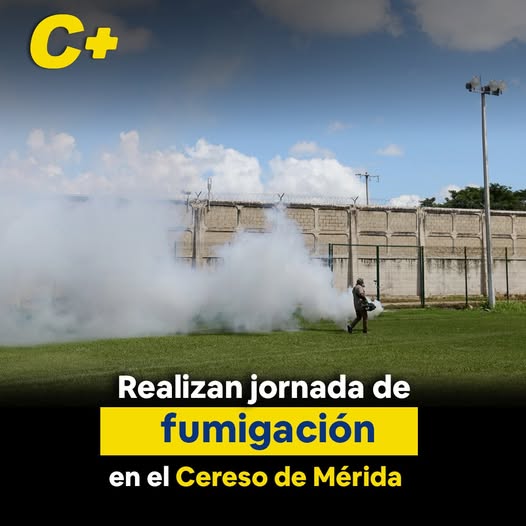 Realizan jornada de fumigación en el Cereso de Mérida