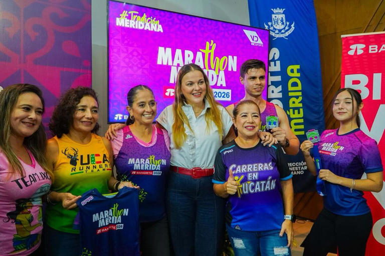 Presentan playera, medalla y ruta del Marat’hon Mérida Banorte 2026