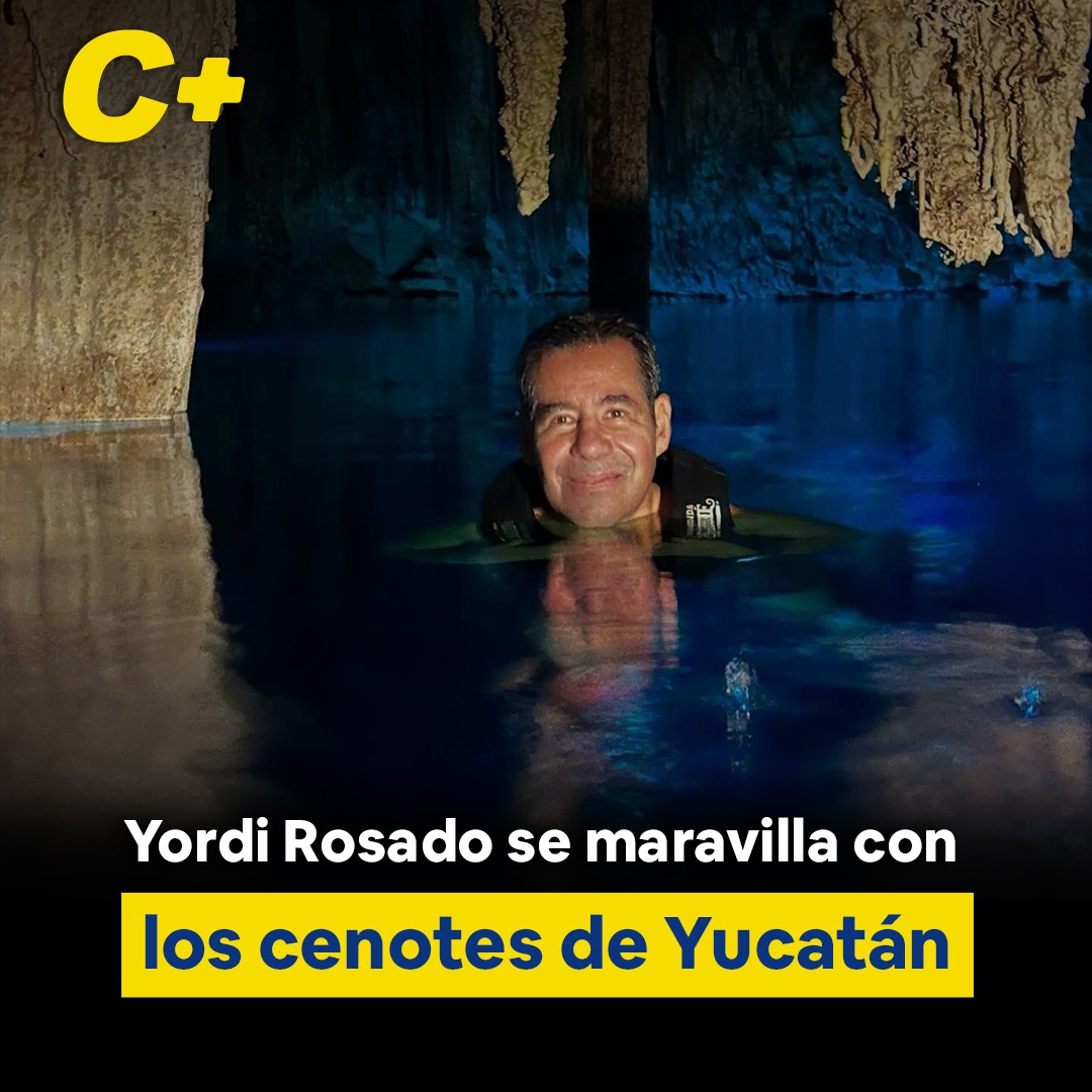 Yordi Rosado se maravilla con los cenotes de Yucatán