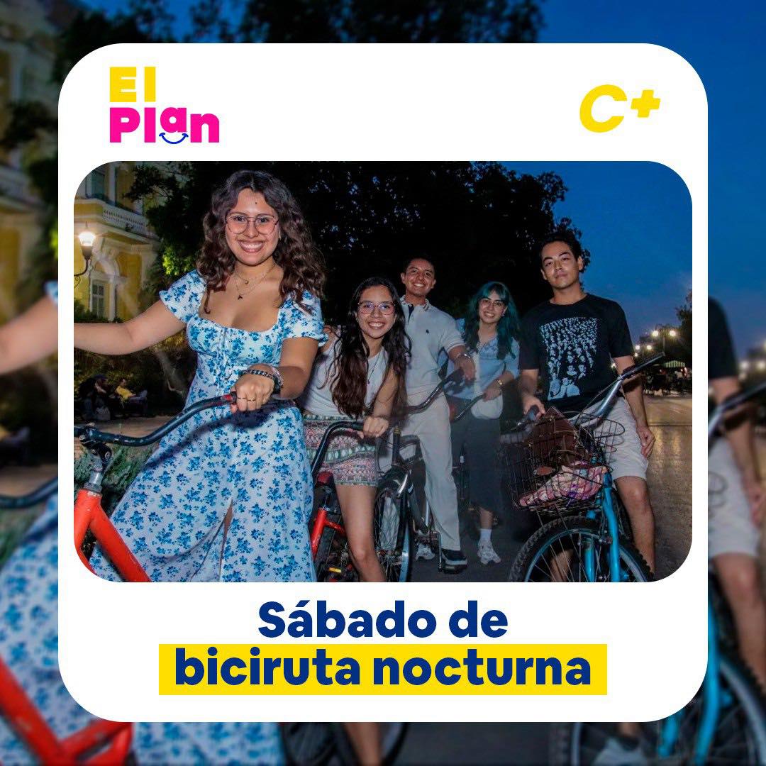 Biciruta nocturna: un plan diferente para este sábado en Mérida