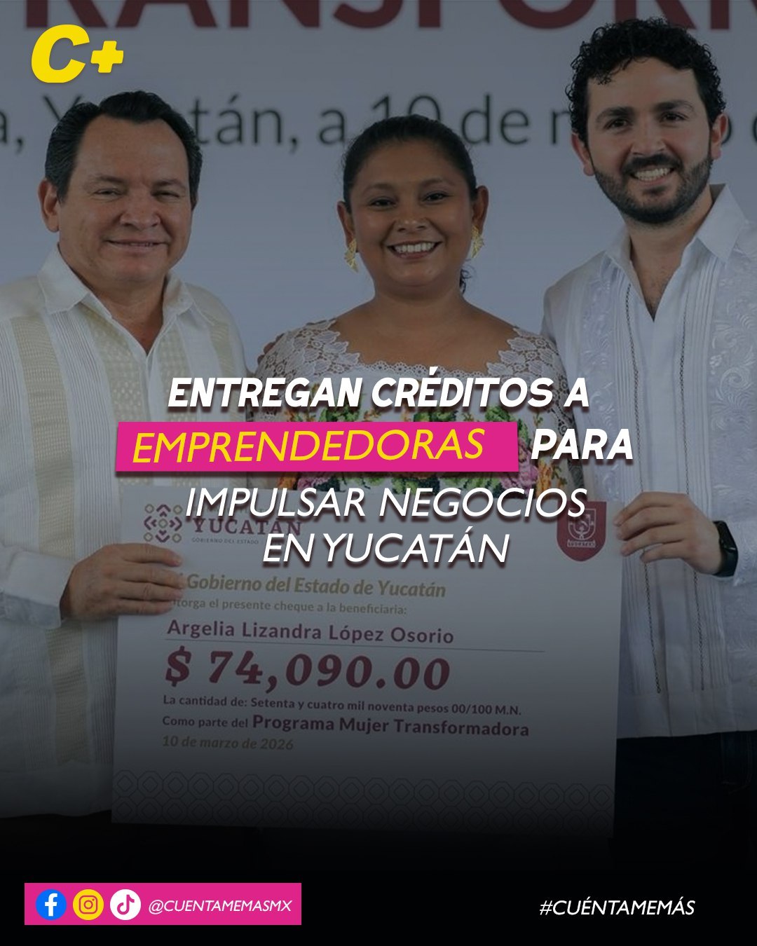 Entregan créditos a emprendedoras para impulsar negocios en Yucatán
