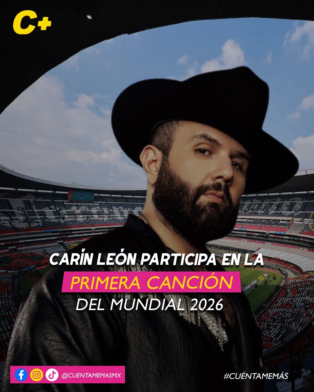 Carín León participa en la primera canción del Mundial 2026