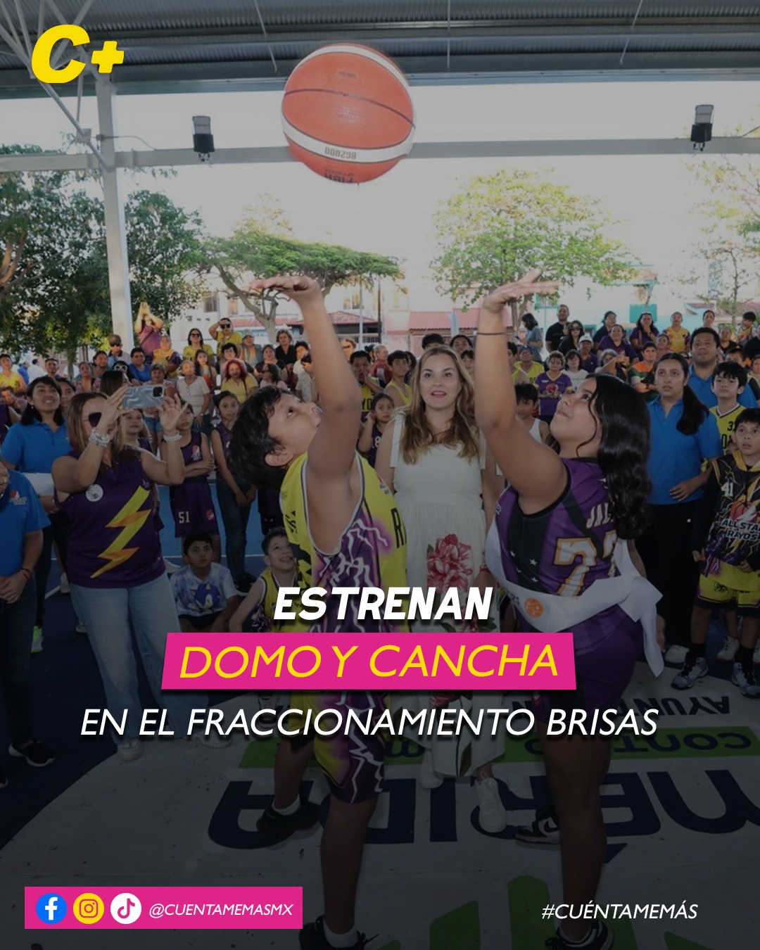 Estrenan domo y cancha en el fraccionamiento Brisas