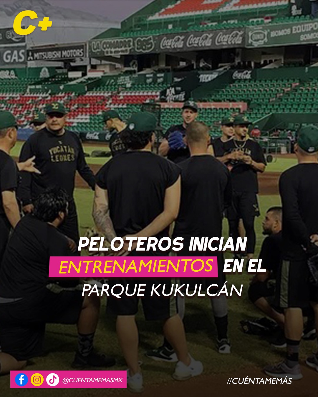 Peloteros inician entrenamientos en el Parque Kukulcán