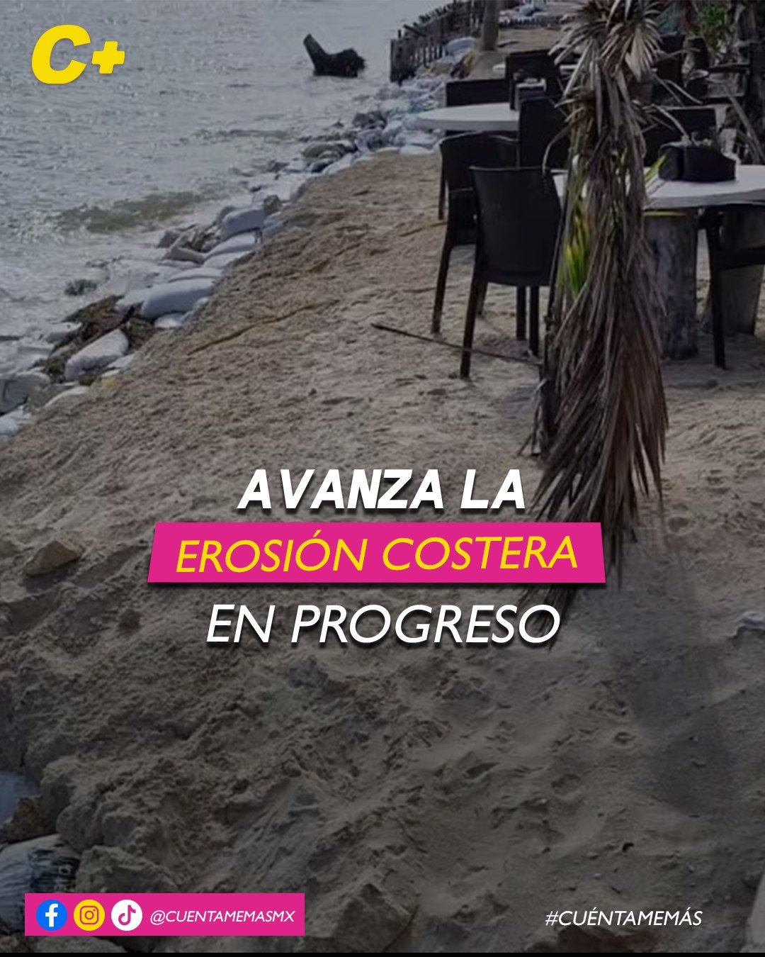 Avanza la erosión costera en Progreso