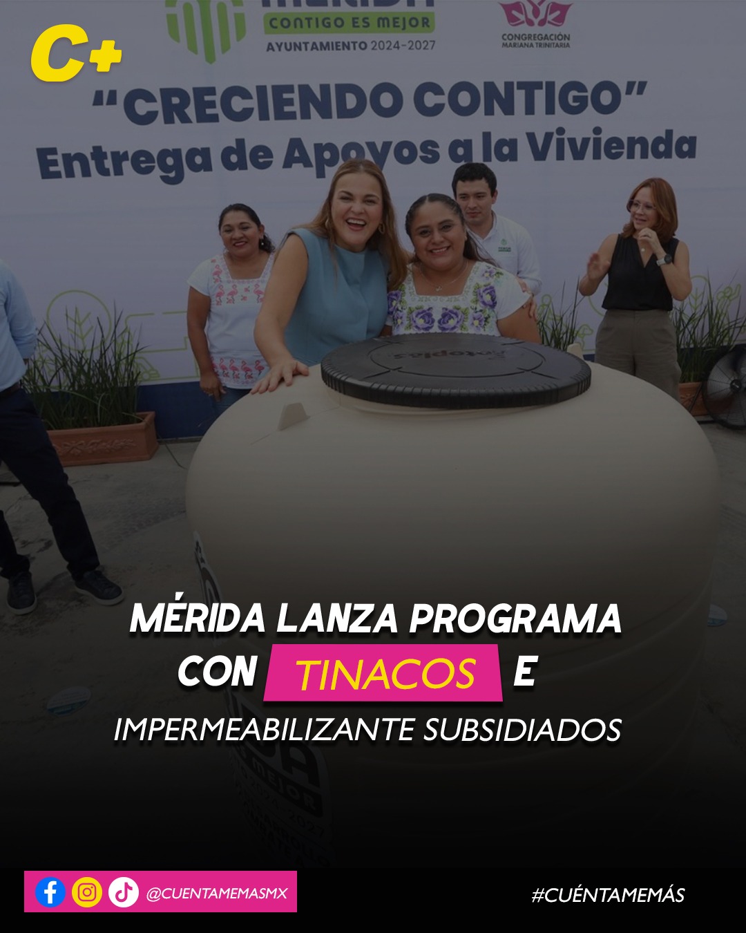 Mérida lanza programa con tinacos e impermeabilizante subsidiados