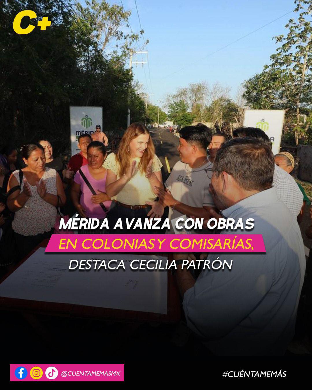 Mérida avanza con obras en colonias y comisarías, destaca Cecilia Patrón