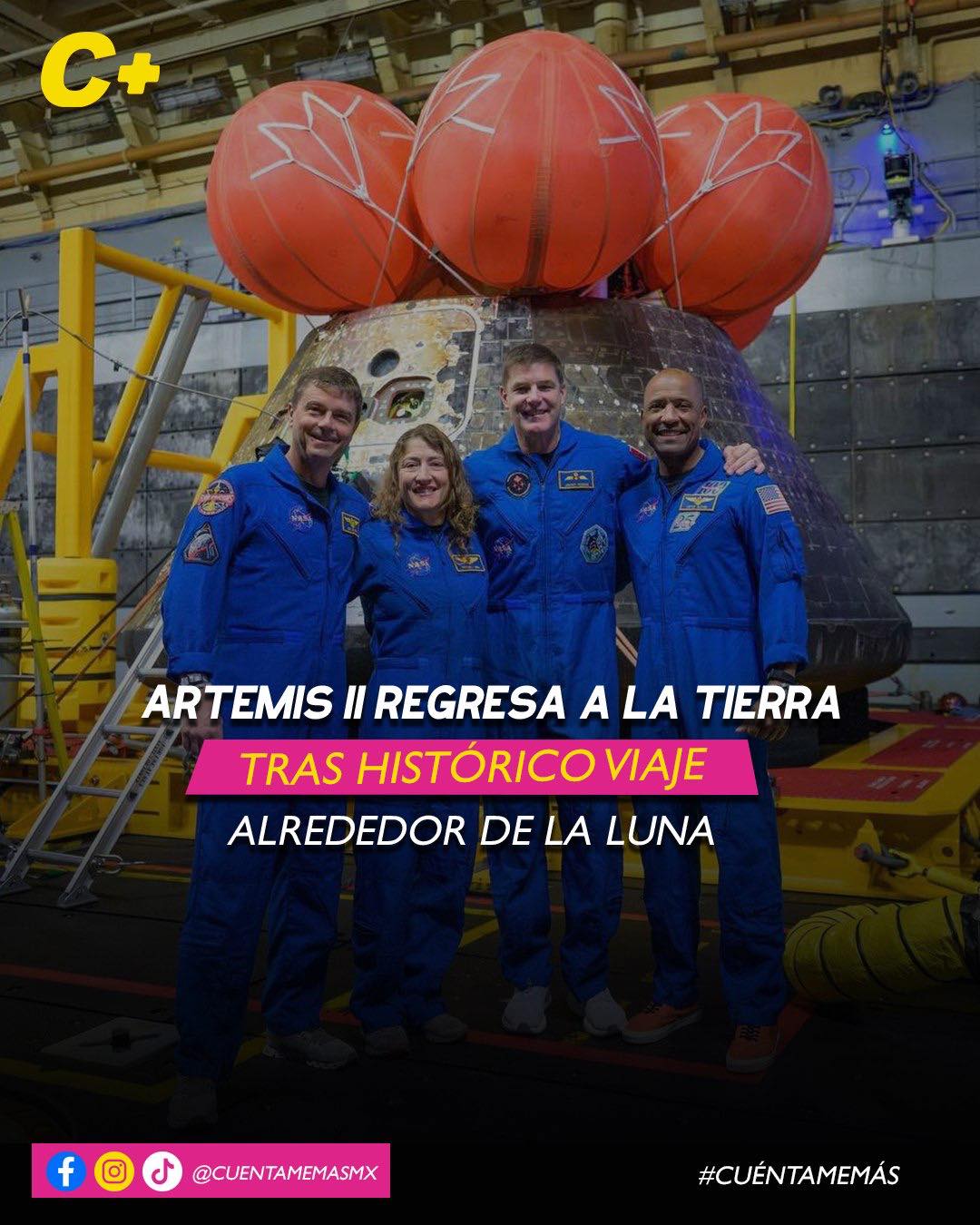 Artemis II regresa a la Tierra tras histórico viaje alrededor de la Luna