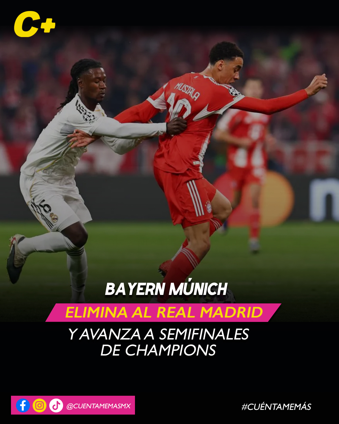 Bayern Múnich elimina al Real Madrid y avanza a semifinales de Champions