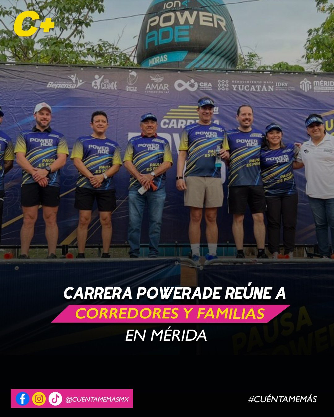 Carrera Powerade reúne a corredores y familias en Mérida