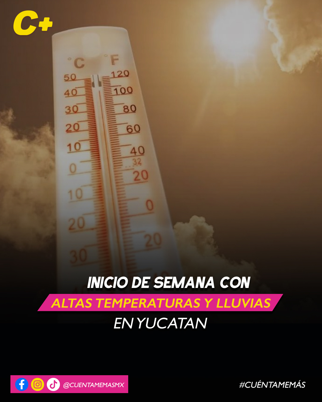 Inicio de semana con altas temperaturas y lluvias en Yucatán