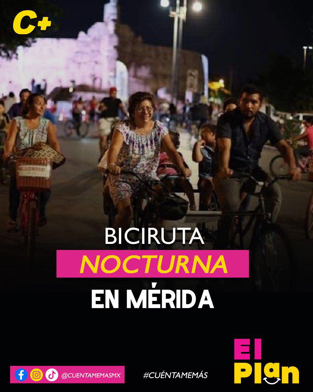 Biciruta nocturna en Mérida