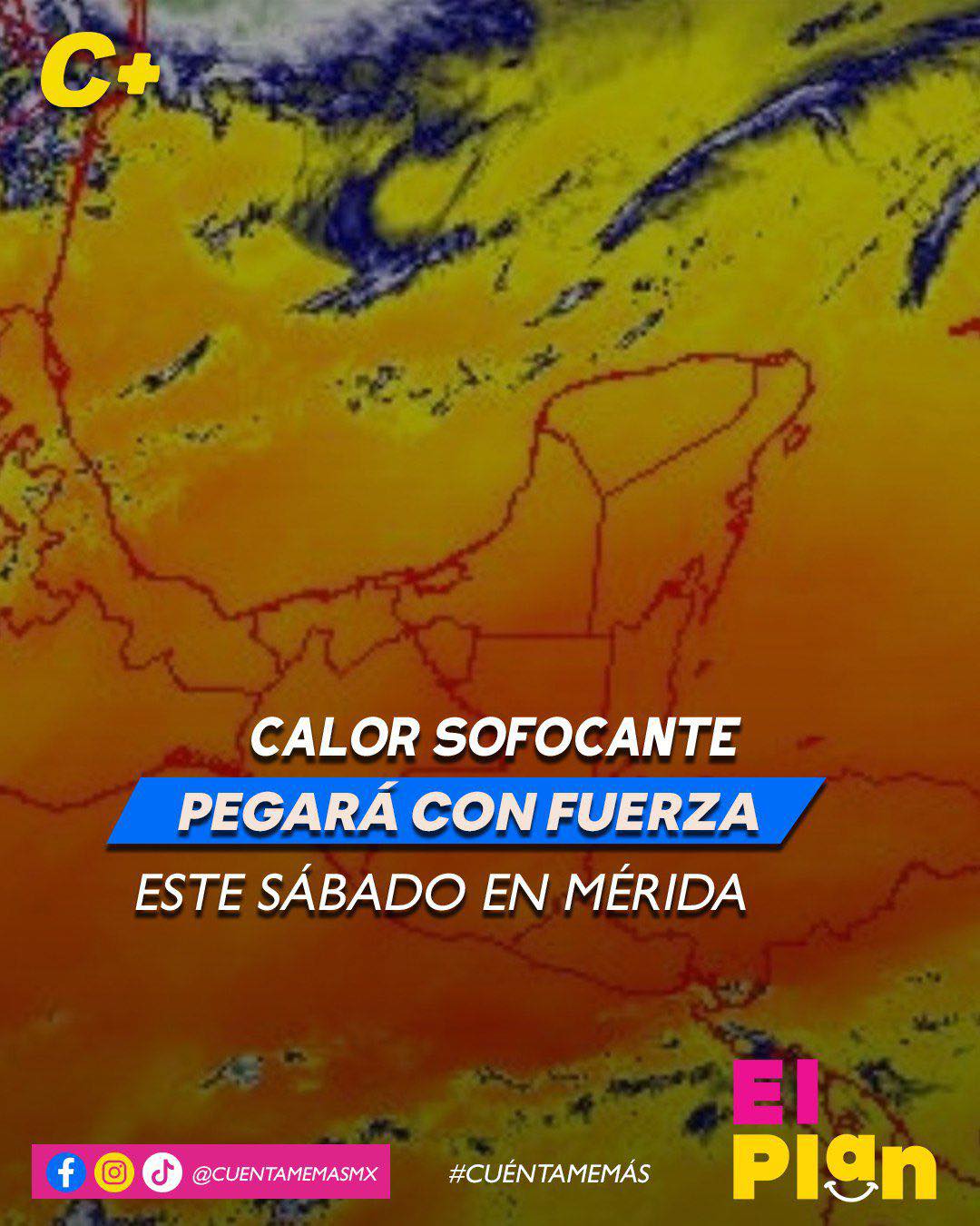 Calor sofocante pegará con fuerza este sábado en Mérida