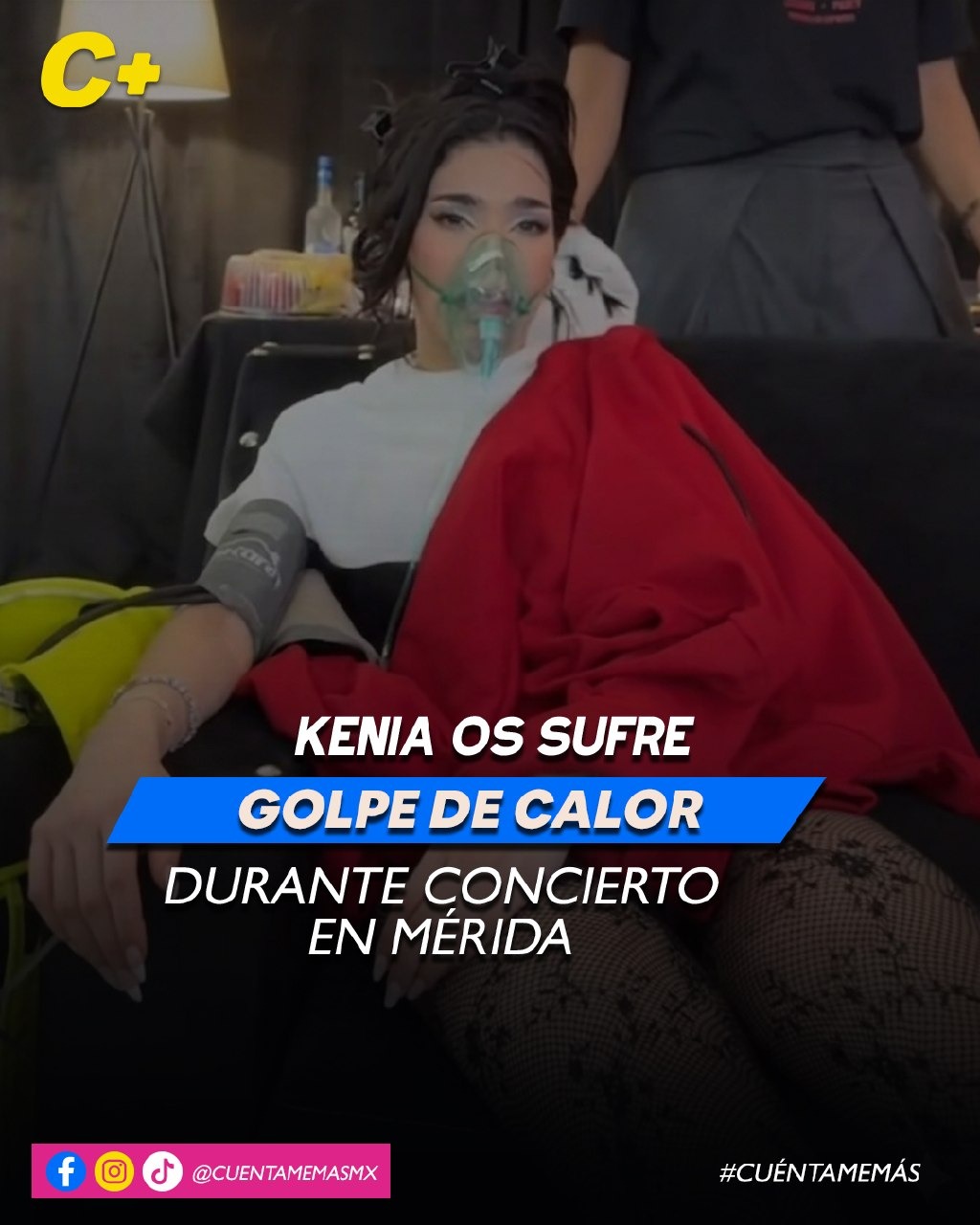 Kenia Os sufre golpe de calor durante concierto en Mérida