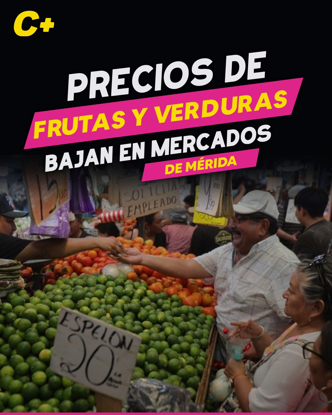 Precios de frutas y verduras bajan en mercados de Mérida
