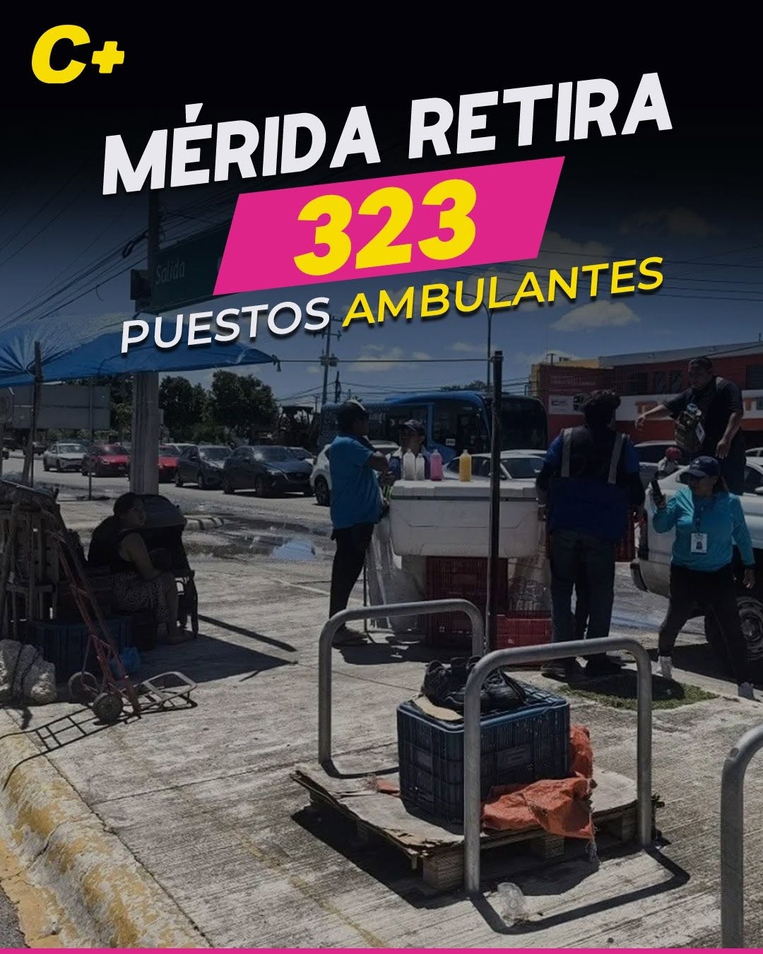 Ayuntamiento de Mérida retira puestos ambulantes en 154 operativos