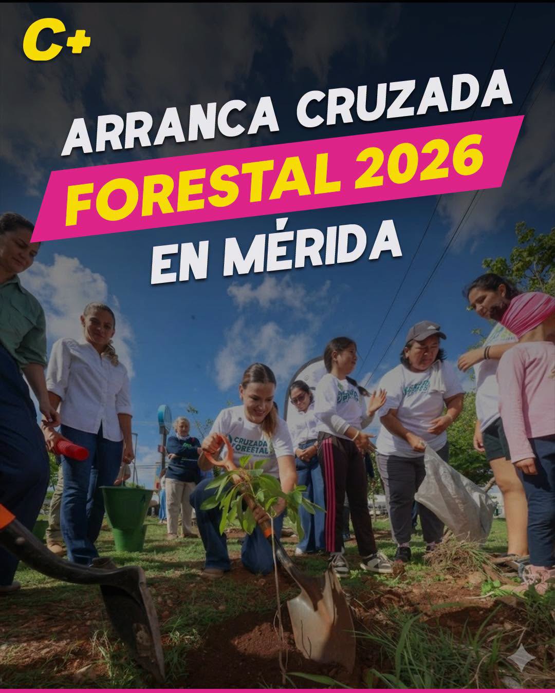 Arranca Cruzada Forestal 2026; plantarán más de 8 mil 500 árboles en Mérida