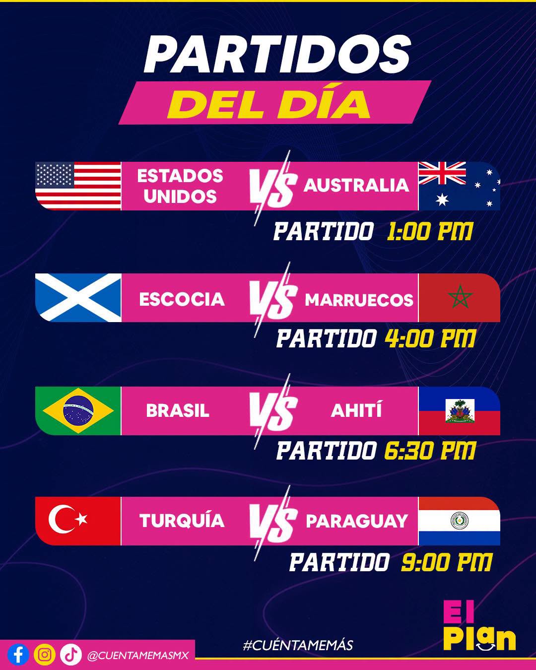 La jornada mundialista sigue con estos partidazos