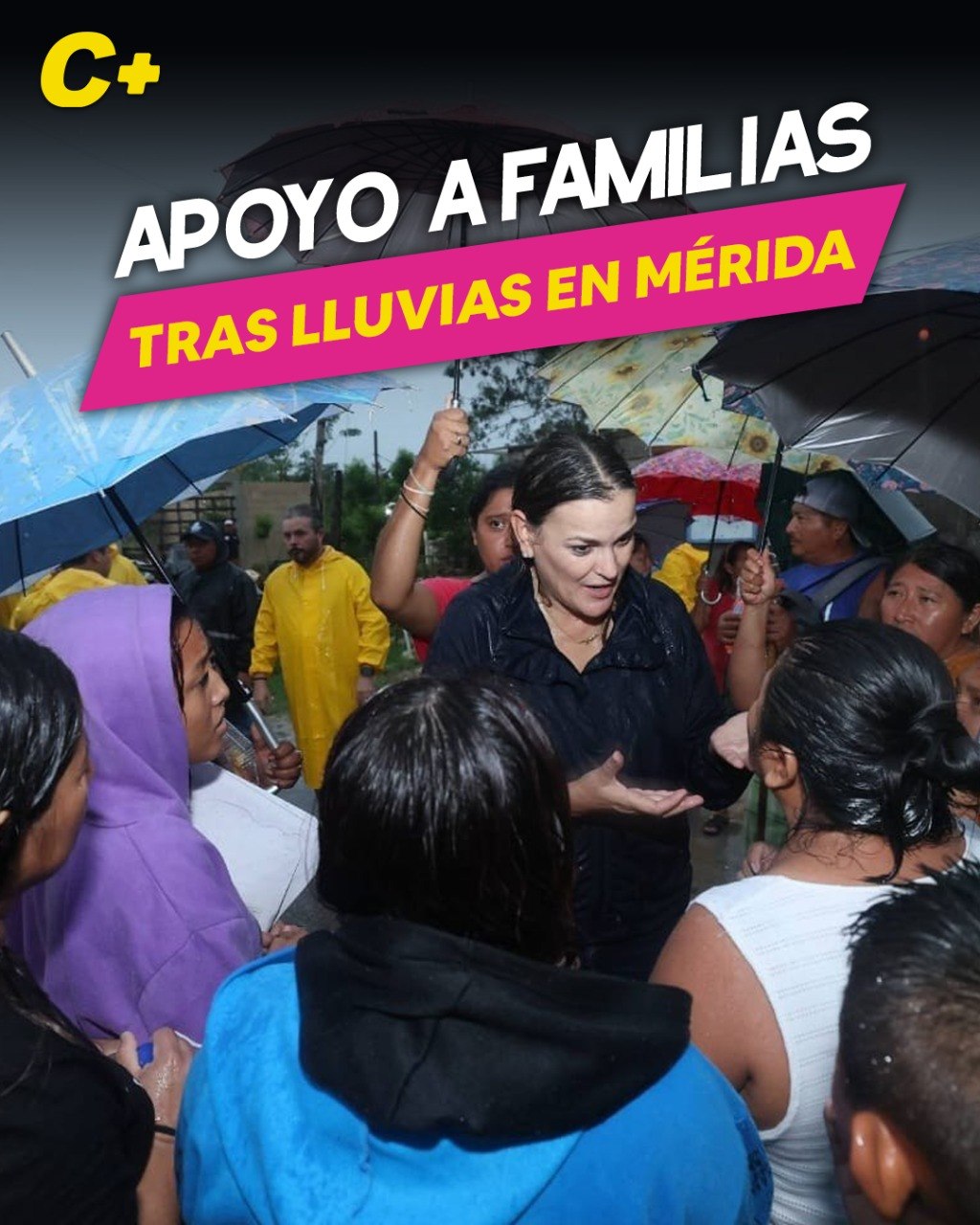 Apoyo a familias tras lluvias en Mérida