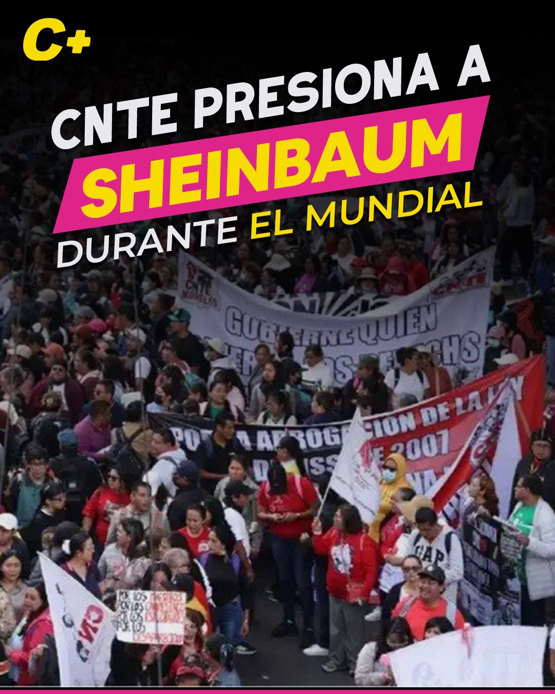 CNTE mantiene huelga y bloqueos; visita de Sheinbaum a Zacatecas cancelada