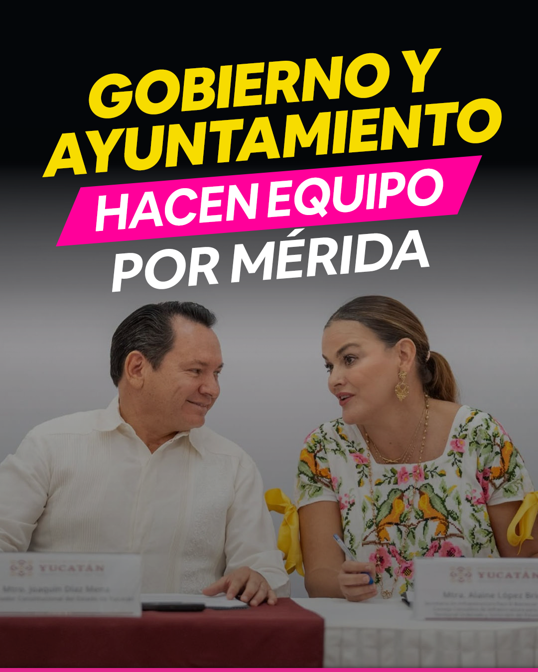 Gobierno del Estado y Ayuntamiento trazan ruta conjunta para transformar Mérida